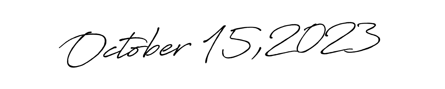 Create a beautiful signature design for name October 15,2023. With this signature (Antro_Vectra_Bolder) fonts, you can make a handwritten signature for free. October 15,2023 signature style 7 images and pictures png