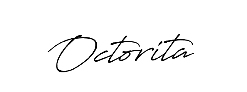 Make a beautiful signature design for name Octorita. With this signature (Antro_Vectra_Bolder) style, you can create a handwritten signature for free. Octorita signature style 7 images and pictures png