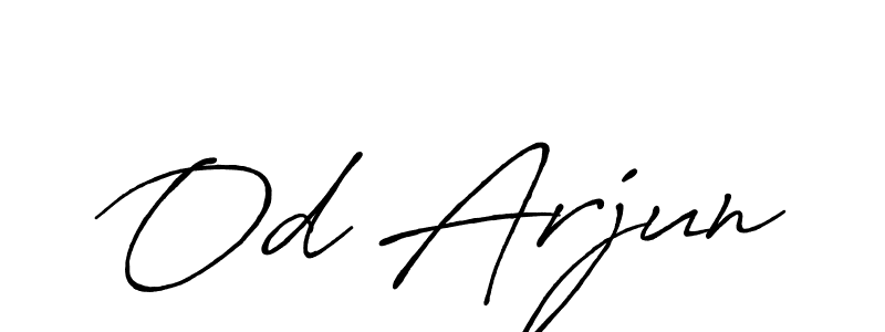 How to make Od Arjun name signature. Use Antro_Vectra_Bolder style for creating short signs online. This is the latest handwritten sign. Od Arjun signature style 7 images and pictures png