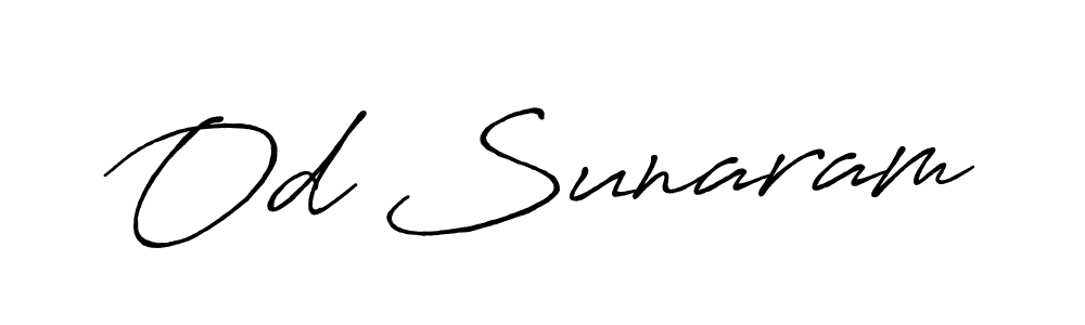 The best way (Antro_Vectra_Bolder) to make a short signature is to pick only two or three words in your name. The name Od Sunaram include a total of six letters. For converting this name. Od Sunaram signature style 7 images and pictures png