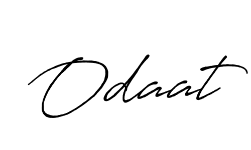 How to make Odaat name signature. Use Antro_Vectra_Bolder style for creating short signs online. This is the latest handwritten sign. Odaat signature style 7 images and pictures png