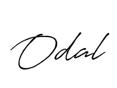 Odal stylish signature style. Best Handwritten Sign (Antro_Vectra_Bolder) for my name. Handwritten Signature Collection Ideas for my name Odal. Odal signature style 7 images and pictures png