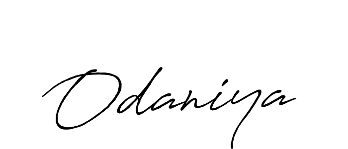 Make a beautiful signature design for name Odaniya. With this signature (Antro_Vectra_Bolder) style, you can create a handwritten signature for free. Odaniya signature style 7 images and pictures png