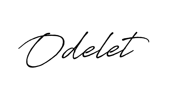Odelet stylish signature style. Best Handwritten Sign (Antro_Vectra_Bolder) for my name. Handwritten Signature Collection Ideas for my name Odelet. Odelet signature style 7 images and pictures png