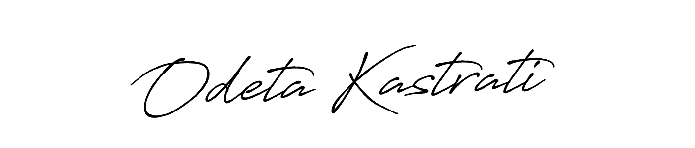 How to make Odeta Kastrati signature? Antro_Vectra_Bolder is a professional autograph style. Create handwritten signature for Odeta Kastrati name. Odeta Kastrati signature style 7 images and pictures png