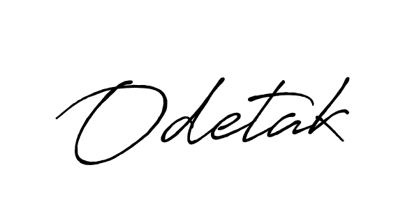 Use a signature maker to create a handwritten signature online. With this signature software, you can design (Antro_Vectra_Bolder) your own signature for name Odetak. Odetak signature style 7 images and pictures png