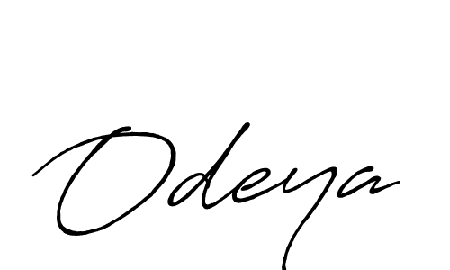 Make a beautiful signature design for name Odeya. With this signature (Antro_Vectra_Bolder) style, you can create a handwritten signature for free. Odeya signature style 7 images and pictures png