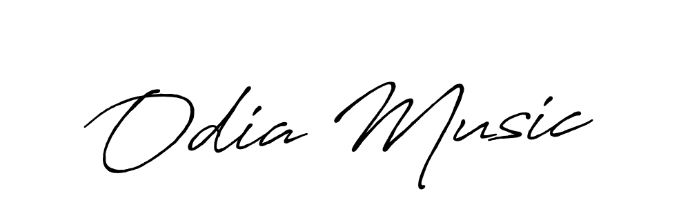 Odia Music stylish signature style. Best Handwritten Sign (Antro_Vectra_Bolder) for my name. Handwritten Signature Collection Ideas for my name Odia Music. Odia Music signature style 7 images and pictures png