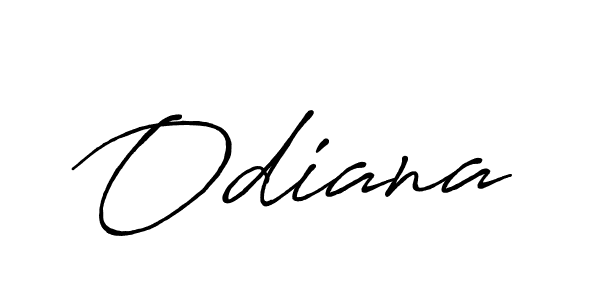 Use a signature maker to create a handwritten signature online. With this signature software, you can design (Antro_Vectra_Bolder) your own signature for name Odiana. Odiana signature style 7 images and pictures png