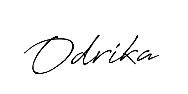 Create a beautiful signature design for name Odrika. With this signature (Antro_Vectra_Bolder) fonts, you can make a handwritten signature for free. Odrika signature style 7 images and pictures png