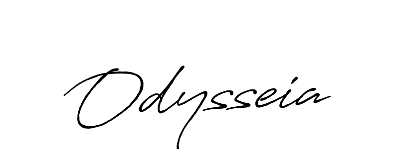 Design your own signature with our free online signature maker. With this signature software, you can create a handwritten (Antro_Vectra_Bolder) signature for name Odysseia. Odysseia signature style 7 images and pictures png