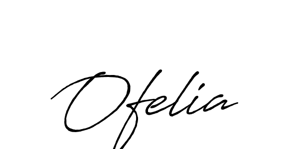 How to make Ofelia name signature. Use Antro_Vectra_Bolder style for creating short signs online. This is the latest handwritten sign. Ofelia signature style 7 images and pictures png