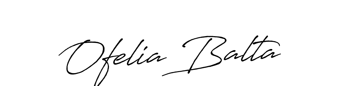 Also we have Ofelia Balta name is the best signature style. Create professional handwritten signature collection using Antro_Vectra_Bolder autograph style. Ofelia Balta signature style 7 images and pictures png