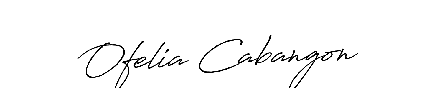 Similarly Antro_Vectra_Bolder is the best handwritten signature design. Signature creator online .You can use it as an online autograph creator for name Ofelia Cabangon. Ofelia Cabangon signature style 7 images and pictures png