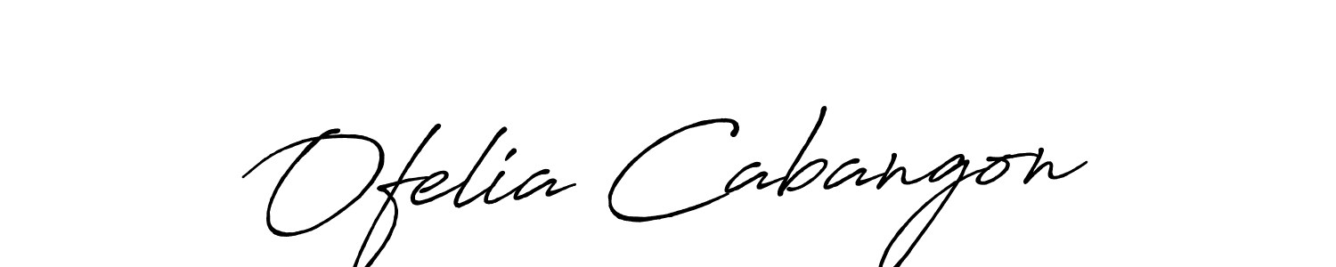 Similarly Antro_Vectra_Bolder is the best handwritten signature design. Signature creator online .You can use it as an online autograph creator for name Ofelia Cabangon. Ofelia Cabangon signature style 7 images and pictures png