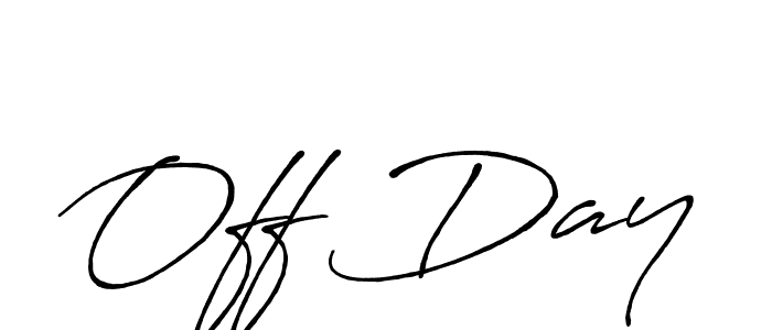 Use a signature maker to create a handwritten signature online. With this signature software, you can design (Antro_Vectra_Bolder) your own signature for name Off Day. Off Day signature style 7 images and pictures png