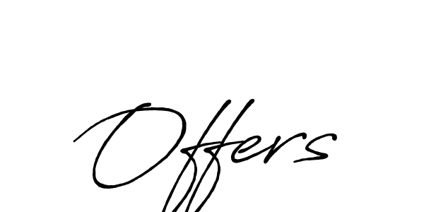 Design your own signature with our free online signature maker. With this signature software, you can create a handwritten (Antro_Vectra_Bolder) signature for name Offers. Offers signature style 7 images and pictures png