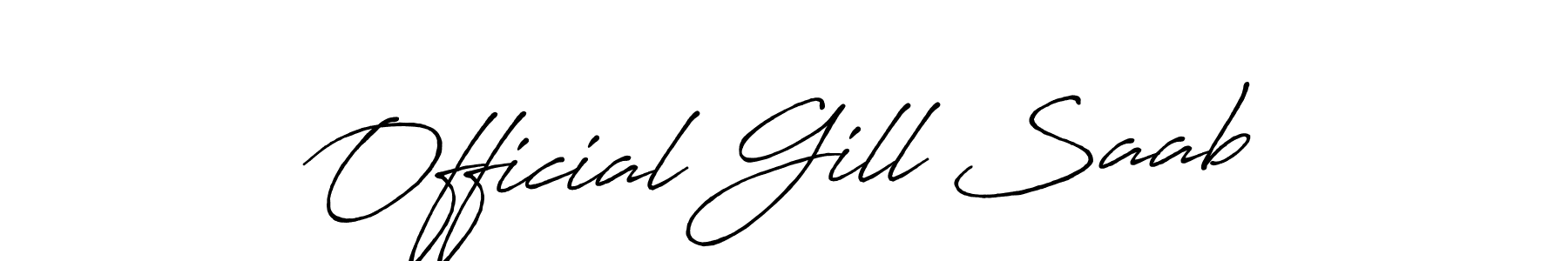 Once you've used our free online signature maker to create your best signature Antro_Vectra_Bolder style, it's time to enjoy all of the benefits that Official Gill Saab name signing documents. Official Gill Saab signature style 7 images and pictures png