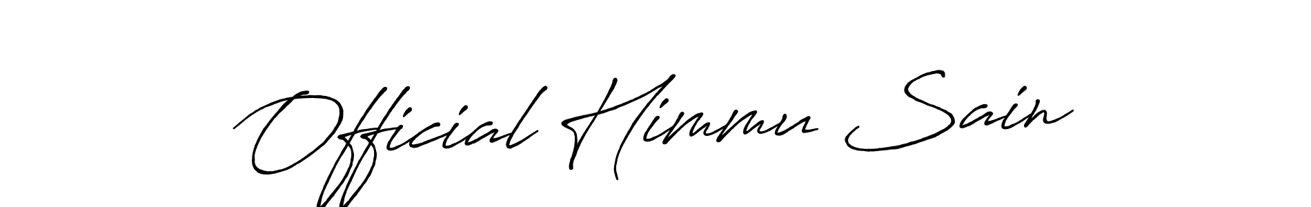 How to make Official Himmu Sain name signature. Use Antro_Vectra_Bolder style for creating short signs online. This is the latest handwritten sign. Official Himmu Sain signature style 7 images and pictures png