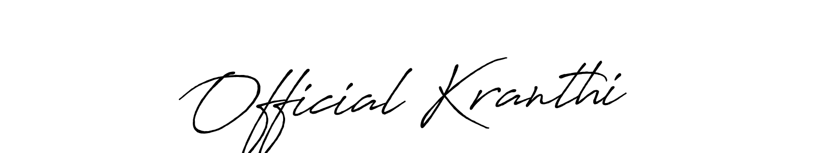 Make a beautiful signature design for name Official Kranthi. Use this online signature maker to create a handwritten signature for free. Official Kranthi signature style 7 images and pictures png