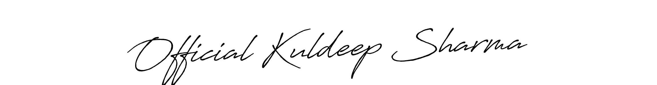 Make a beautiful signature design for name Official Kuldeep Sharma. With this signature (Antro_Vectra_Bolder) style, you can create a handwritten signature for free. Official Kuldeep Sharma signature style 7 images and pictures png