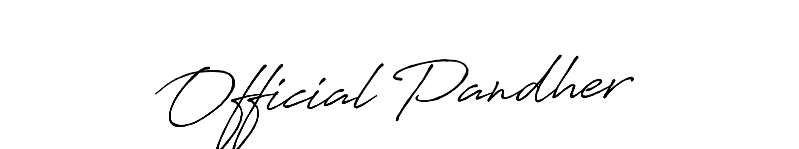 Official Pandher stylish signature style. Best Handwritten Sign (Antro_Vectra_Bolder) for my name. Handwritten Signature Collection Ideas for my name Official Pandher. Official Pandher signature style 7 images and pictures png