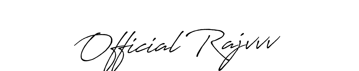 Use a signature maker to create a handwritten signature online. With this signature software, you can design (Antro_Vectra_Bolder) your own signature for name Official Rajvvv. Official Rajvvv signature style 7 images and pictures png