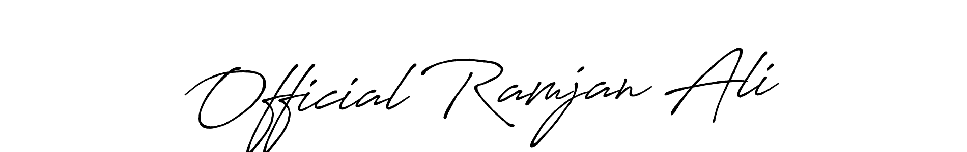 Create a beautiful signature design for name Official Ramjan Ali. With this signature (Antro_Vectra_Bolder) fonts, you can make a handwritten signature for free. Official Ramjan Ali signature style 7 images and pictures png