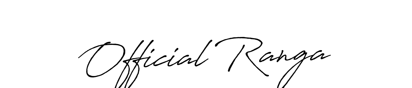 You should practise on your own different ways (Antro_Vectra_Bolder) to write your name (Official Ranga) in signature. don't let someone else do it for you. Official Ranga signature style 7 images and pictures png