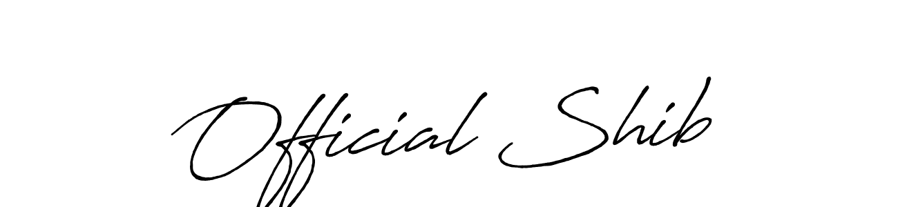 Create a beautiful signature design for name Official Shib. With this signature (Antro_Vectra_Bolder) fonts, you can make a handwritten signature for free. Official Shib signature style 7 images and pictures png