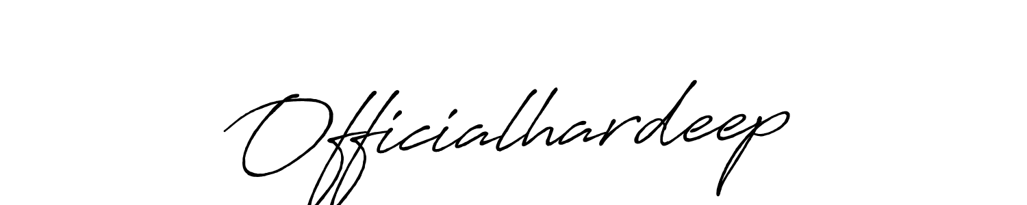 Also we have Officialhardeep name is the best signature style. Create professional handwritten signature collection using Antro_Vectra_Bolder autograph style. Officialhardeep signature style 7 images and pictures png