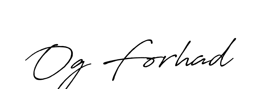 Similarly Antro_Vectra_Bolder is the best handwritten signature design. Signature creator online .You can use it as an online autograph creator for name Og Forhad. Og Forhad signature style 7 images and pictures png