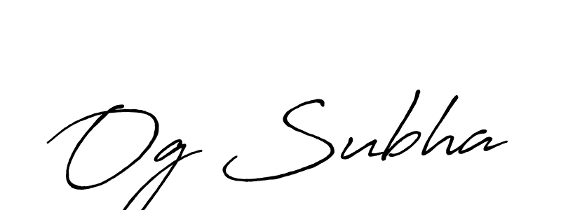 It looks lik you need a new signature style for name Og Subha. Design unique handwritten (Antro_Vectra_Bolder) signature with our free signature maker in just a few clicks. Og Subha signature style 7 images and pictures png