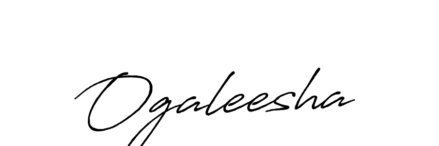 How to make Ogaleesha signature? Antro_Vectra_Bolder is a professional autograph style. Create handwritten signature for Ogaleesha name. Ogaleesha signature style 7 images and pictures png