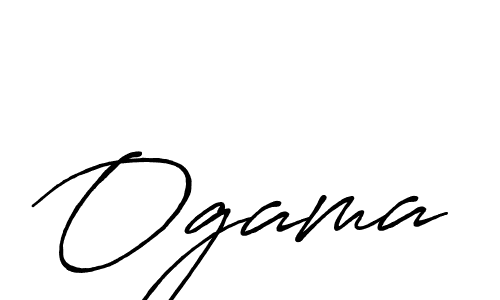 Create a beautiful signature design for name Ogama. With this signature (Antro_Vectra_Bolder) fonts, you can make a handwritten signature for free. Ogama signature style 7 images and pictures png