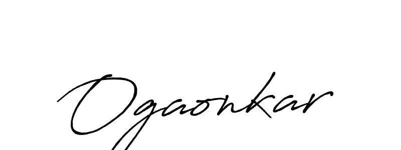 Ogaonkar stylish signature style. Best Handwritten Sign (Antro_Vectra_Bolder) for my name. Handwritten Signature Collection Ideas for my name Ogaonkar. Ogaonkar signature style 7 images and pictures png