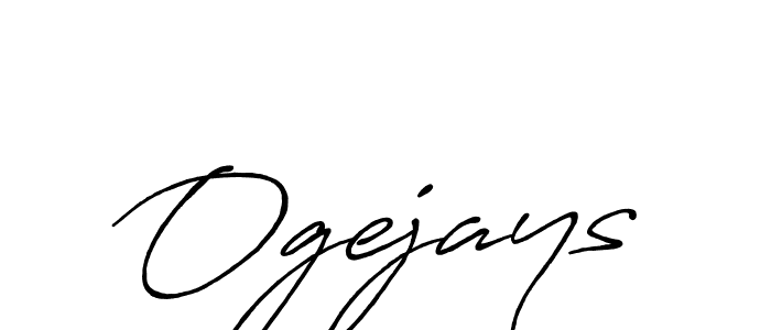 Ogejays stylish signature style. Best Handwritten Sign (Antro_Vectra_Bolder) for my name. Handwritten Signature Collection Ideas for my name Ogejays. Ogejays signature style 7 images and pictures png