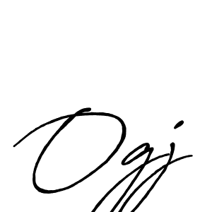 Also we have Ogj name is the best signature style. Create professional handwritten signature collection using Antro_Vectra_Bolder autograph style. Ogj signature style 7 images and pictures png