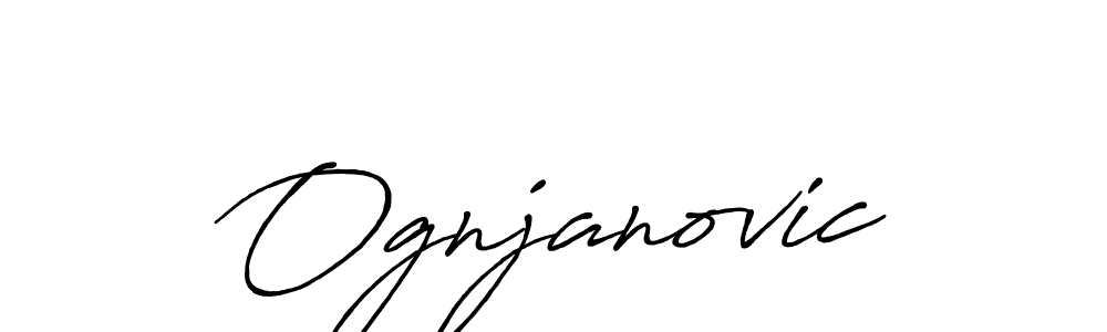 Ognjanovic stylish signature style. Best Handwritten Sign (Antro_Vectra_Bolder) for my name. Handwritten Signature Collection Ideas for my name Ognjanovic. Ognjanovic signature style 7 images and pictures png