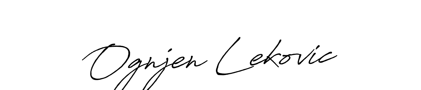 Make a beautiful signature design for name Ognjen Lekovic. With this signature (Antro_Vectra_Bolder) style, you can create a handwritten signature for free. Ognjen Lekovic signature style 7 images and pictures png