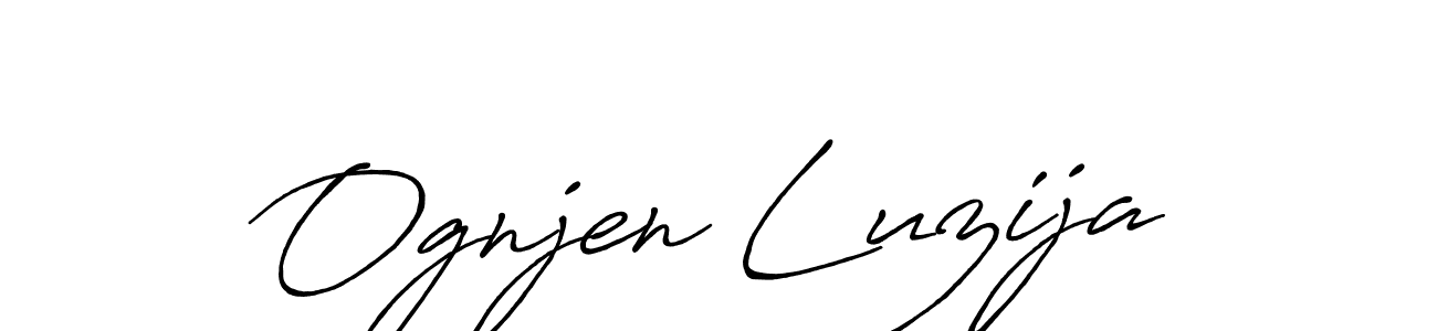 Ognjen Luzija stylish signature style. Best Handwritten Sign (Antro_Vectra_Bolder) for my name. Handwritten Signature Collection Ideas for my name Ognjen Luzija. Ognjen Luzija signature style 7 images and pictures png