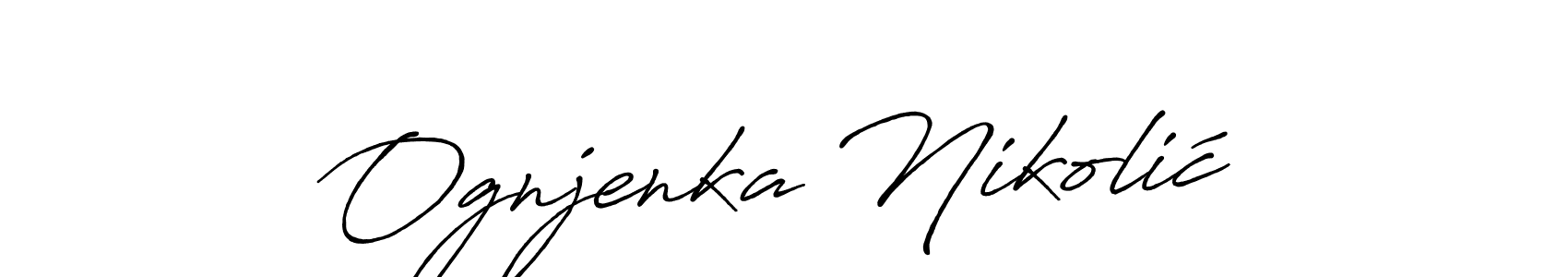 Ognjenka Nikolić stylish signature style. Best Handwritten Sign (Antro_Vectra_Bolder) for my name. Handwritten Signature Collection Ideas for my name Ognjenka Nikolić. Ognjenka Nikolić signature style 7 images and pictures png