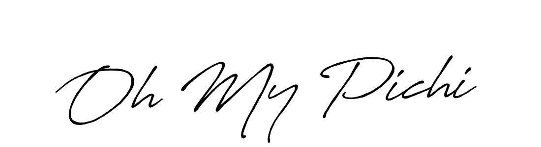 This is the best signature style for the Oh My Pichi name. Also you like these signature font (Antro_Vectra_Bolder). Mix name signature. Oh My Pichi signature style 7 images and pictures png