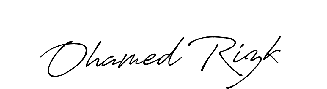 Also You can easily find your signature by using the search form. We will create Ohamed Rizk name handwritten signature images for you free of cost using Antro_Vectra_Bolder sign style. Ohamed Rizk signature style 7 images and pictures png