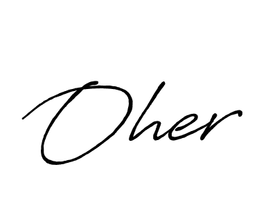 How to make Oher name signature. Use Antro_Vectra_Bolder style for creating short signs online. This is the latest handwritten sign. Oher signature style 7 images and pictures png