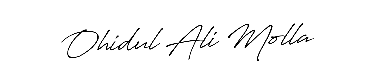 Ohidul Ali Molla stylish signature style. Best Handwritten Sign (Antro_Vectra_Bolder) for my name. Handwritten Signature Collection Ideas for my name Ohidul Ali Molla. Ohidul Ali Molla signature style 7 images and pictures png