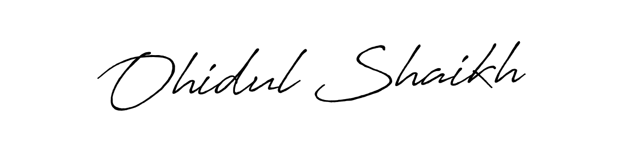 Use a signature maker to create a handwritten signature online. With this signature software, you can design (Antro_Vectra_Bolder) your own signature for name Ohidul Shaikh. Ohidul Shaikh signature style 7 images and pictures png