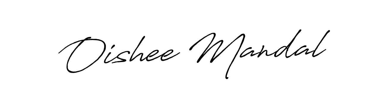 Also we have Oishee Mandal name is the best signature style. Create professional handwritten signature collection using Antro_Vectra_Bolder autograph style. Oishee Mandal signature style 7 images and pictures png