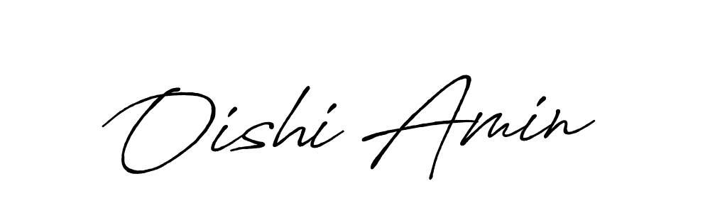 Design your own signature with our free online signature maker. With this signature software, you can create a handwritten (Antro_Vectra_Bolder) signature for name Oishi Amin. Oishi Amin signature style 7 images and pictures png