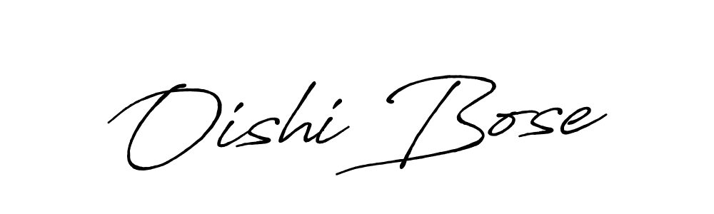 Create a beautiful signature design for name Oishi Bose. With this signature (Antro_Vectra_Bolder) fonts, you can make a handwritten signature for free. Oishi Bose signature style 7 images and pictures png